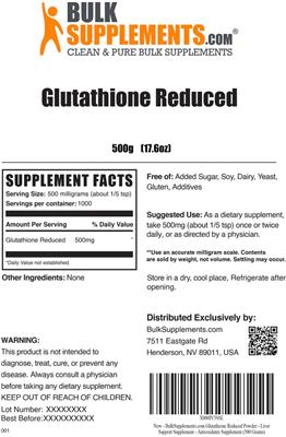 Glutathione Reduced label