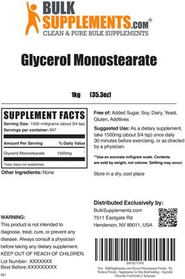 Glycerol Monostearate label