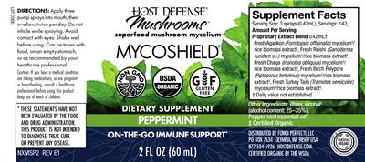 Myco Shield Spray Peppermint label