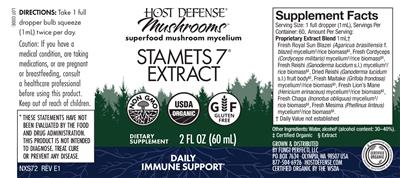 Stamets 7 Extract label