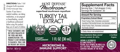 Turkey Tail Extract label