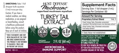 Turkey Tail Extract label