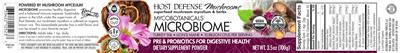 Microbiome label