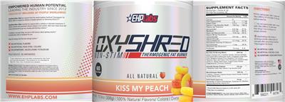 OxyShred Non-Stim Kiss My Peach label