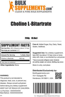 Choline L-Bitartrate label
