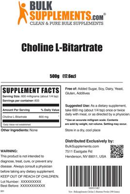 Choline L-Bitartrate label
