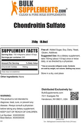 Chondroitin Sulfate label