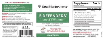 5 Defenders Capsules label