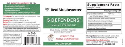 5 Defenders Capsules label