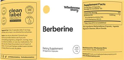 Berberine 1500 mg label