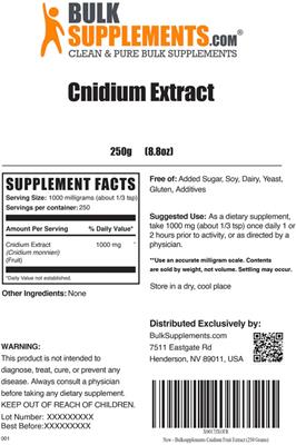 Cnidium Extract label