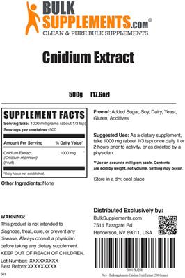 Cnidium Extract label