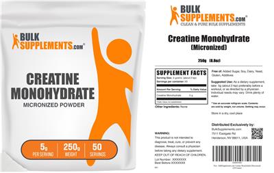 Creatine Monohydrate label