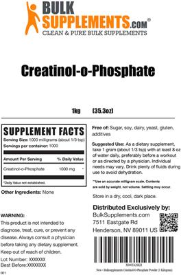Creatinol-o-Phosphate label