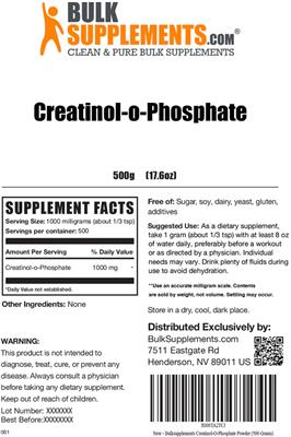 Creatinol-o-Phosphate label