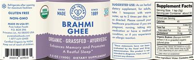 Brahmi Ghee label