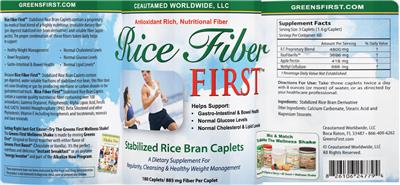 Rice Fiber First label