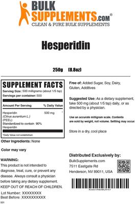 Hesperidin label