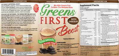 Boost Dutch Chocolate label