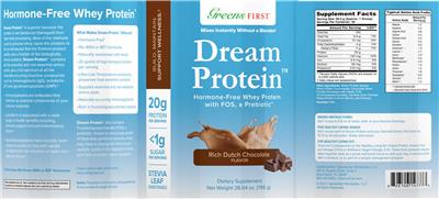 Dream Protein Rich Dutch Chocolate Flavor label
