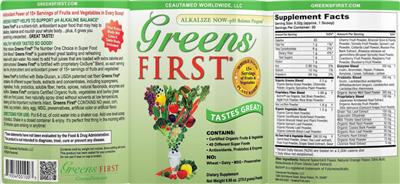Greens First  label