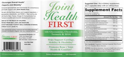 Joint Health First label