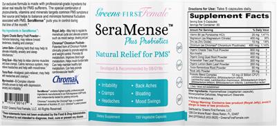 SeraMense Plus Probiotics label