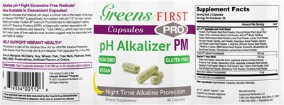 pH Alkalizer PM Capsules label