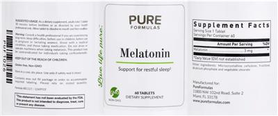 Melatonin label