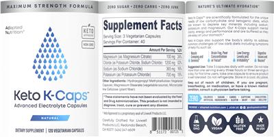 Keto K-Caps Natural label