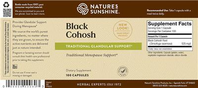 Black Cohosh label