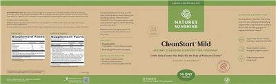 Cleansing Drink Mix label
