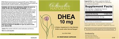 DHEA 10 mg label