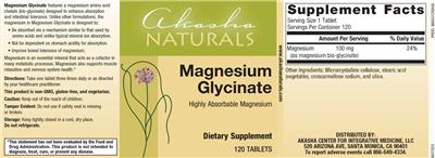 Magnesium Glycinate label