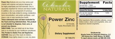 Power Zinc label