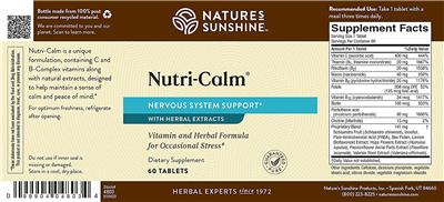 Nutri-Calm label
