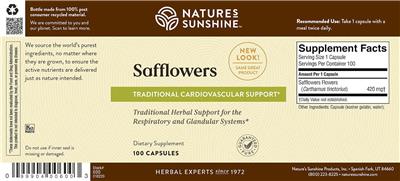 Safflowers label