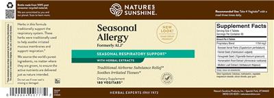 Seasonal Allergy label