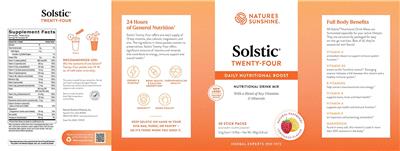 Solstic Twenty-Four Natural Raspberry Lemonade Flavor label
