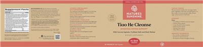 Tiao He Cleanse label