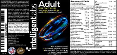 Adult Multivitamin label