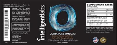 Ultra Pure Omega 3 2250mg label
