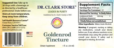 Goldenrod Tincture label