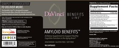 Amyloid Benefits label