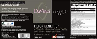 Detox Benefits label