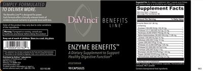 Enzyme Benefits label