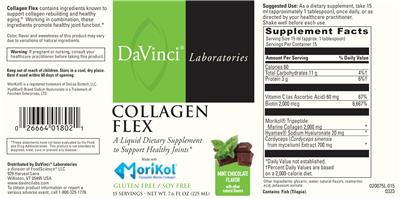 Collagen Flex Mint Chocolate Flavor label