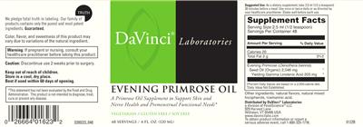 Evening Primrose Oil label