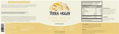 Bone Broth Protein Chocolate label
