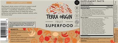 Fruit Superfood label